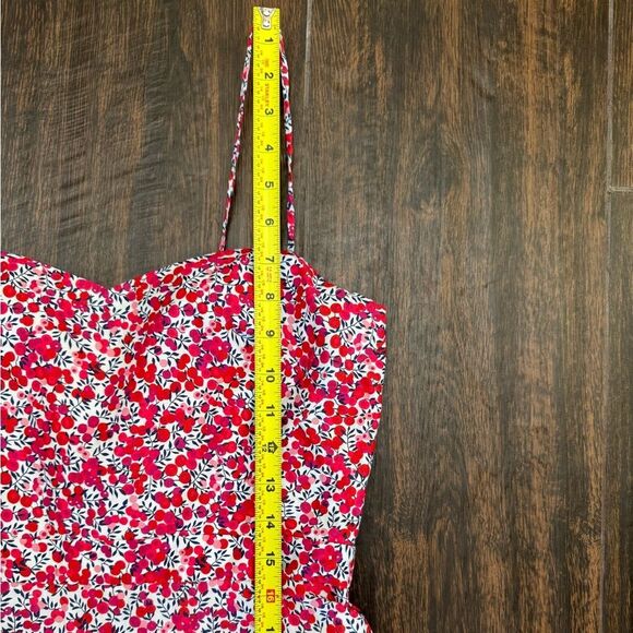 J Crew x Liberty of London Wiltshire Fit & Flare Midi Dress, Floral Berry, Sz 8T - Picture 9 of 17